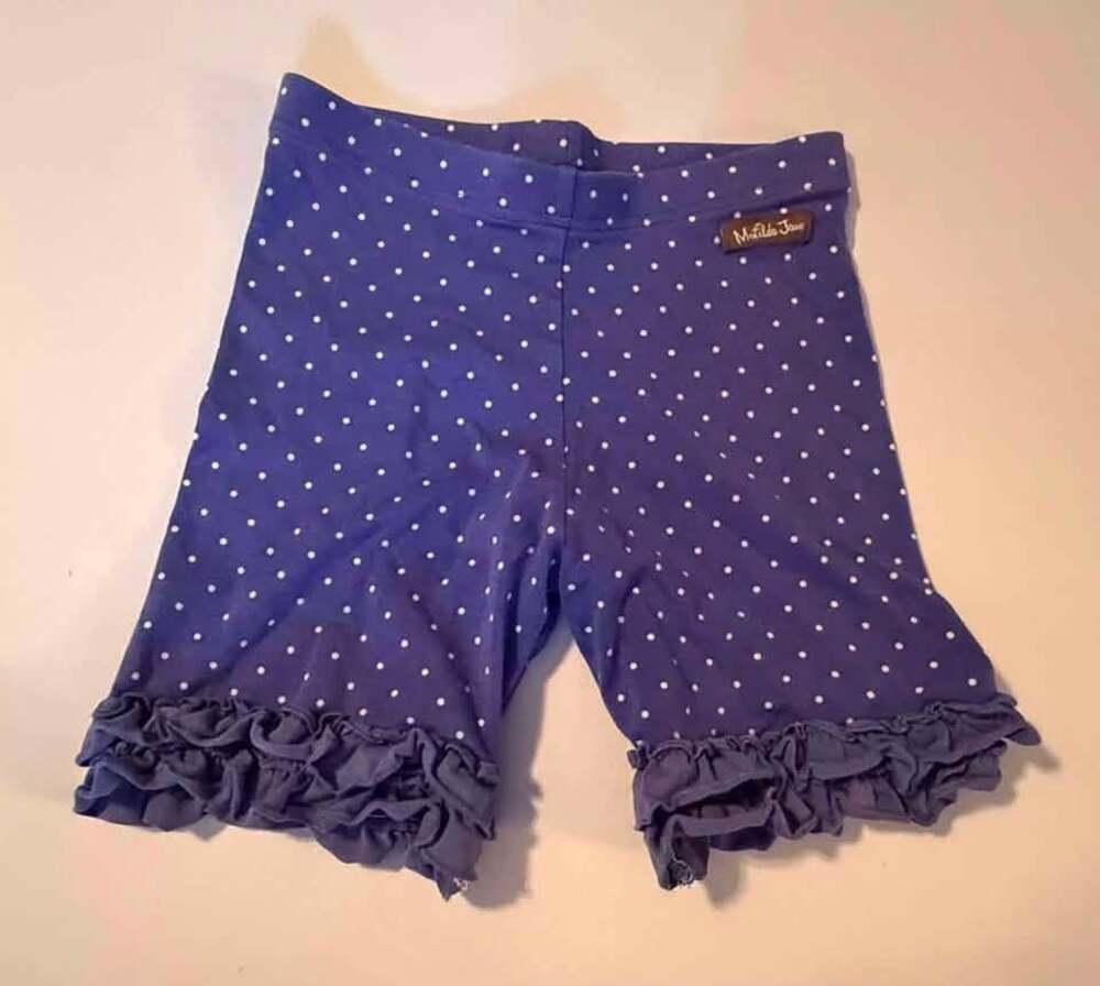 Matilda Jane Girls Blue Polka Dot Ruffle Shorties Size 10